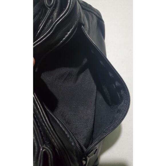 Victoria Leather Co Soft Black Leather Shoulder Bag multiple compartments - Picture 7 of 14